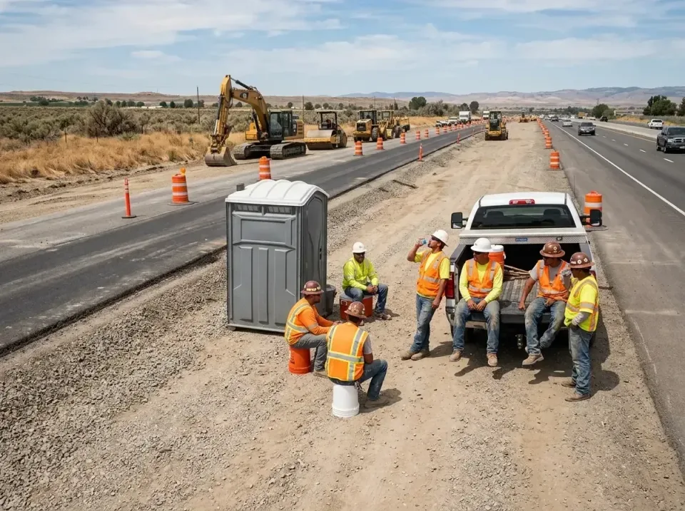highway-road-construction-crew-007 — frequently asked questions, Porta Potty and Restroom Rentals in Harrisburg, AR